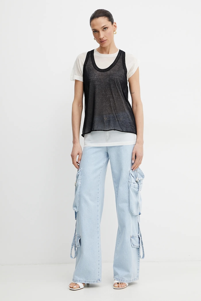 Μπλουζάκι Pinko 105152.A2LS μαύρο SS25