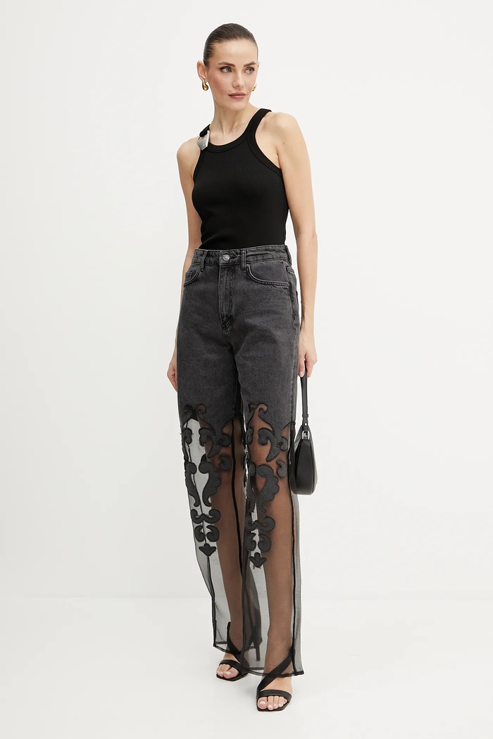 Pinko top REIMAGINE by Patrick Mcdowell 105082.A2JK negru SS25