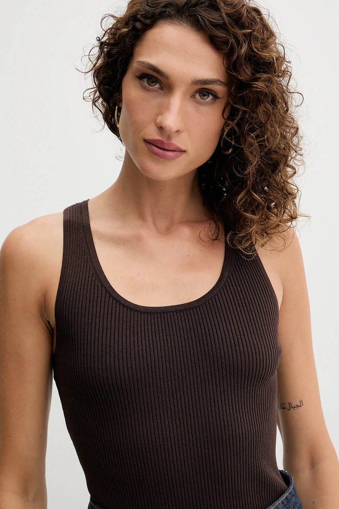 Top MICHAEL Michael Kors MICHAEL Michael Kors MR5615433D hnědá