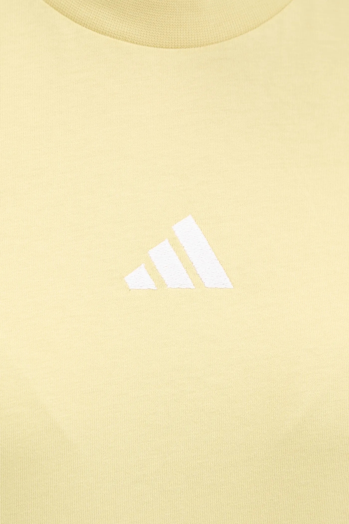 T-shirt bawełniany Essentials adidas żółty JM2406
