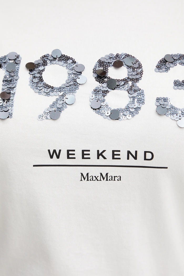 Weekend Max Mara t-shirt bawełniany 2515971041600 biały