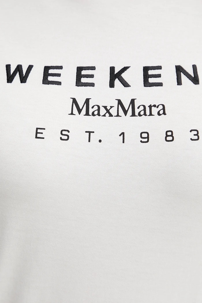 Βαμβακερό μπλουζάκι Weekend Max Mara 2515971041600 λευκό