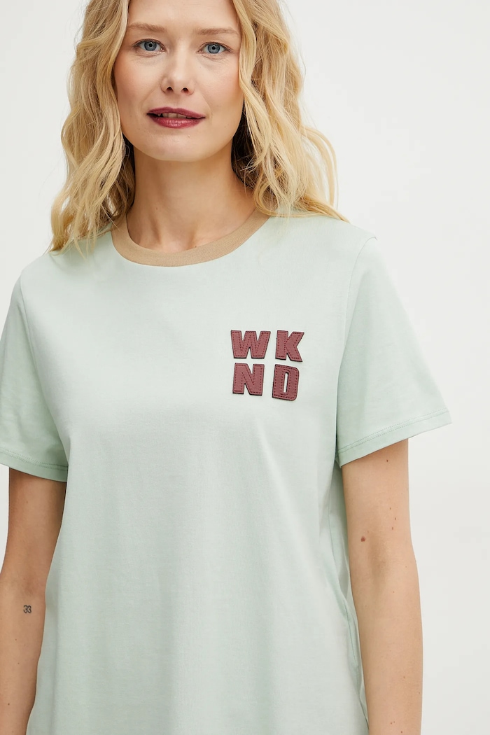Weekend Max Mara tricou din bumbac verde 2515971051600