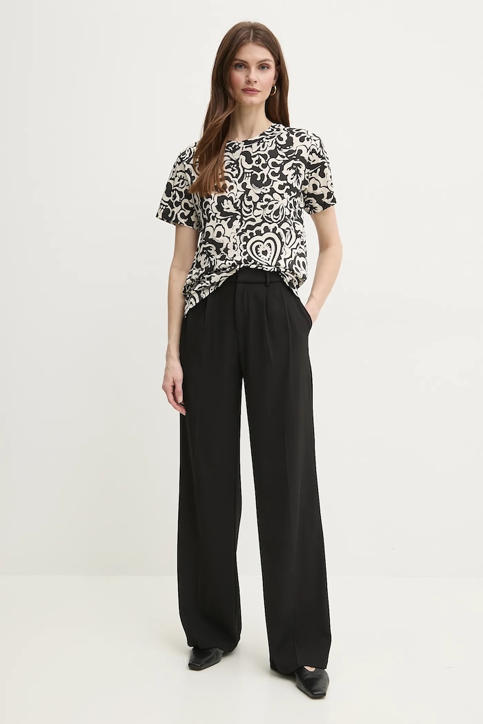Bavlněné tričko Weekend Max Mara 2515971012600 černá SS25