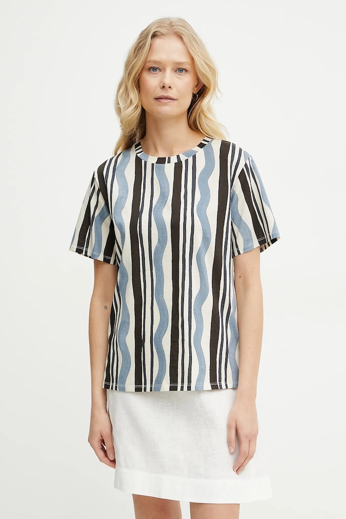 Weekend Max Mara t-shirt in cotone regolare multicolore 2515971012600
