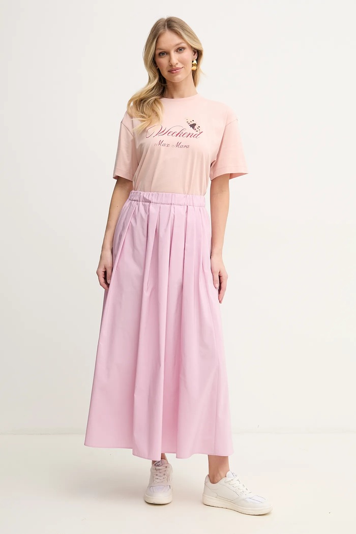 Bavlnené tričko Weekend Max Mara 2515971032600 oranžová SS25