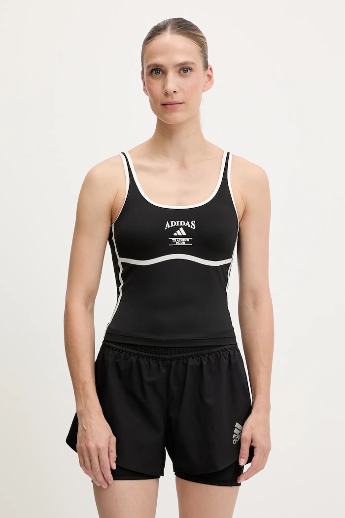adidas Performance top de antrenament Heritage imprimeu negru JG6154