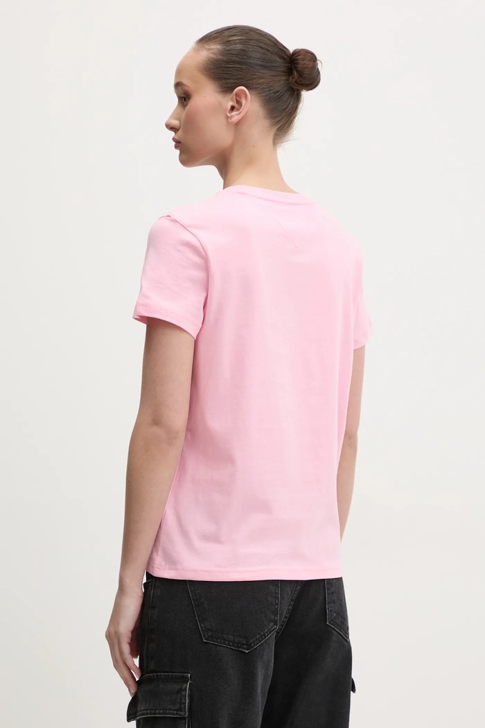 Îmbrăcăminte Tommy Jeans tricou din bumbac DW0DW21769 roz
