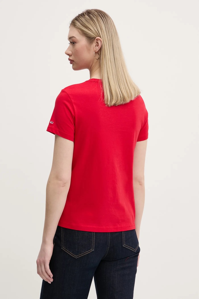 Odjeća Pamučna majica Tommy Jeans DW0DW21769 crvena