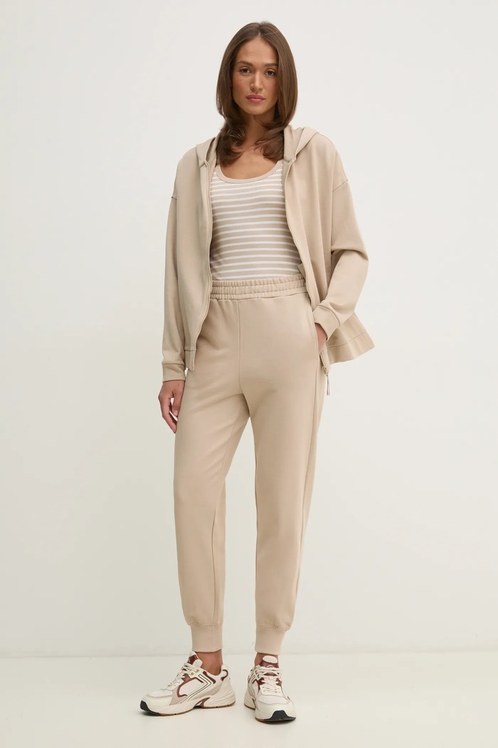United Colors of Benetton pamut top 30YSDH010 bézs SS25