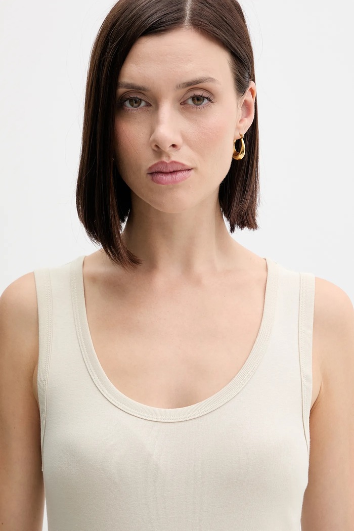 Odzież United Colors of Benetton top bawełniany 3GA2DH010 beżowy