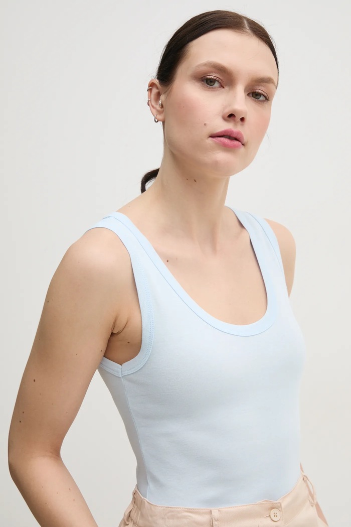 Pamučni top United Colors of Benetton plava 3GA2DH010