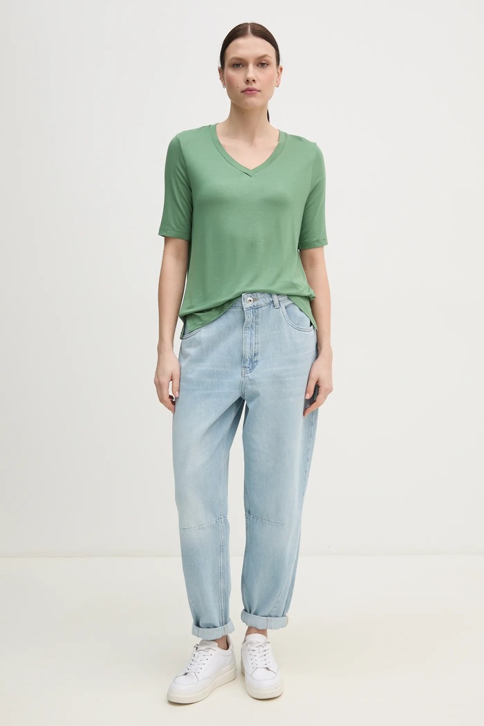 Тениска United Colors of Benetton 3Z12D401G зелен AW25