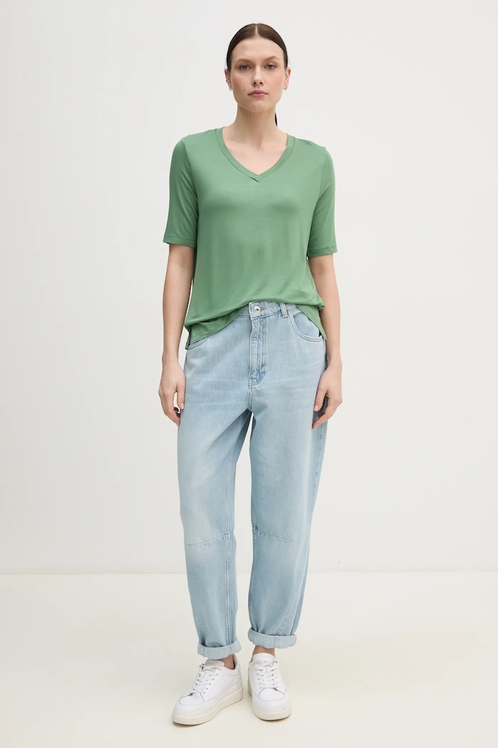 Тениска United Colors of Benetton 3Z12D401G зелен AW25