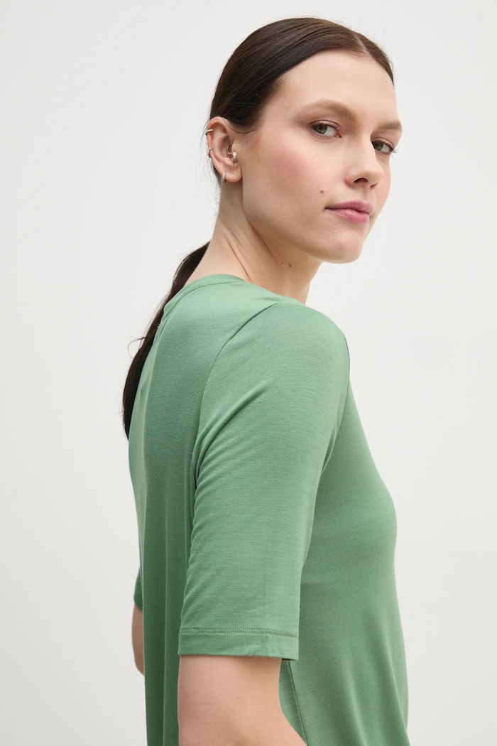 Тениска United Colors of Benetton зелен 3Z12D401G