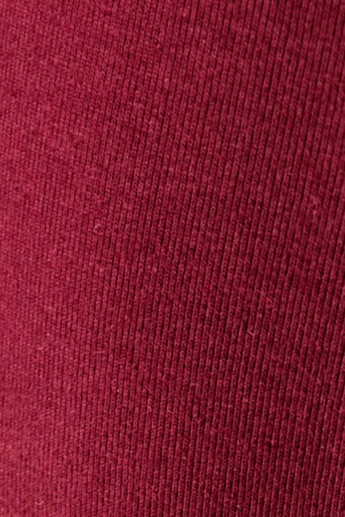 Kratka majica ženska bombažna z elastanom United Colors of Benetton bordo 3FJHD109K