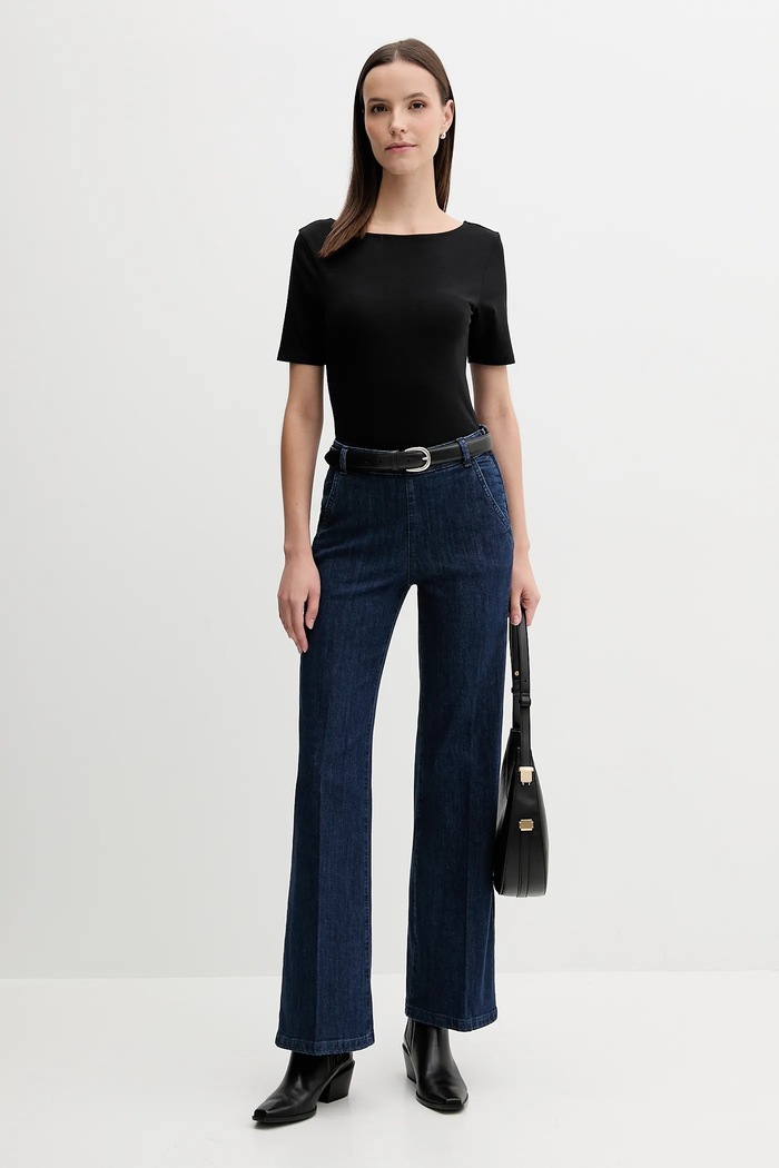 Μπλουζάκι United Colors of Benetton 3FJHD109K μαύρο AW25