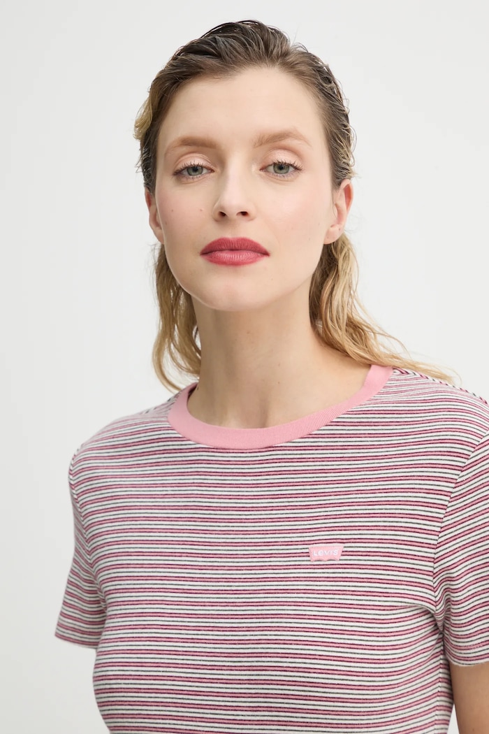Odzież Levi's t-shirt bawełniany ESSENTIAL HM SS TEE 000KK.0007 różowy