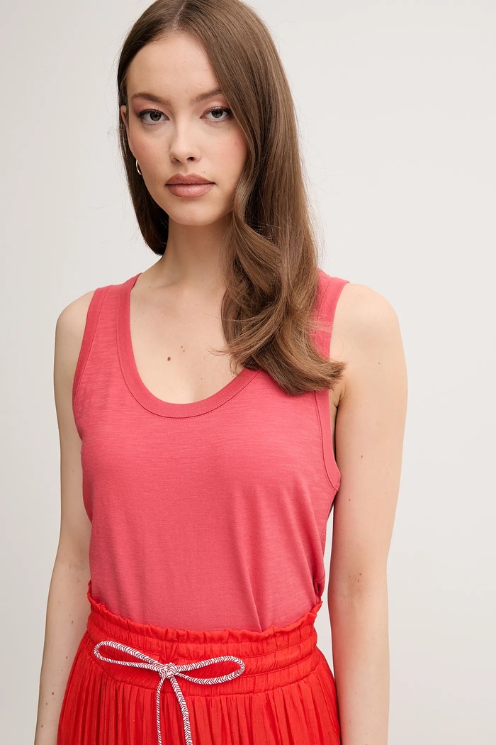 United Colors of Benetton top bawełniany różowy 3BVXDH00Z