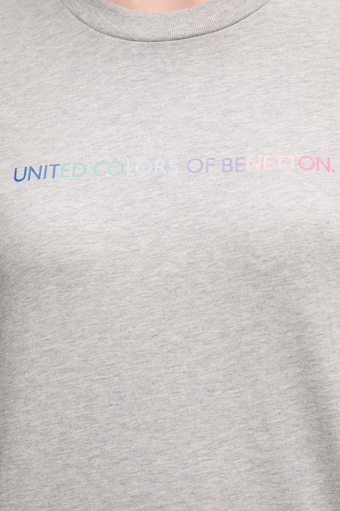 United Colors of Benetton pamut póló szürke 3BL0D109D