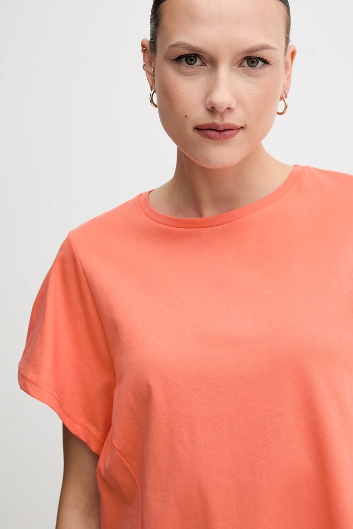 Pamučna majica United Colors of Benetton narančasta 3U53D109U