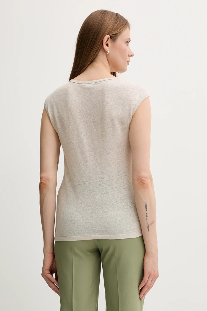 Ρούχα Λευκό μπλουζάκι United Colors of Benetton 37UJE16B1 μπεζ