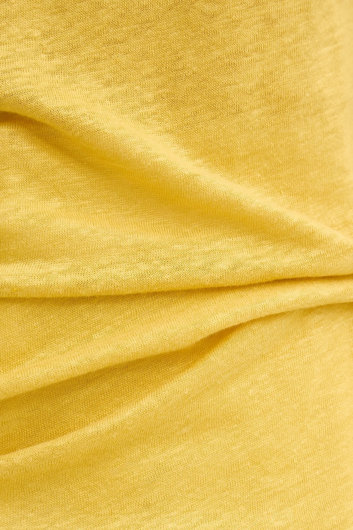 United Colors of Benetton top lniany żółty 37UJE8398