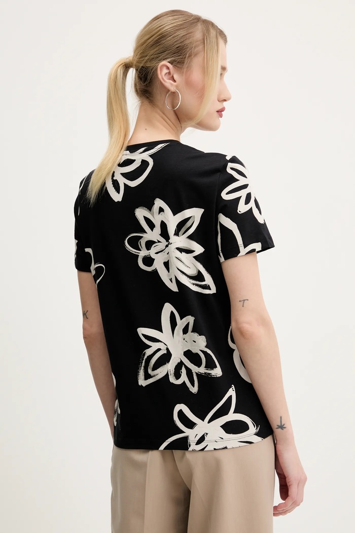 Odzież Desigual t-shirt bawełniany COLORADO 25SWTK26 czarny