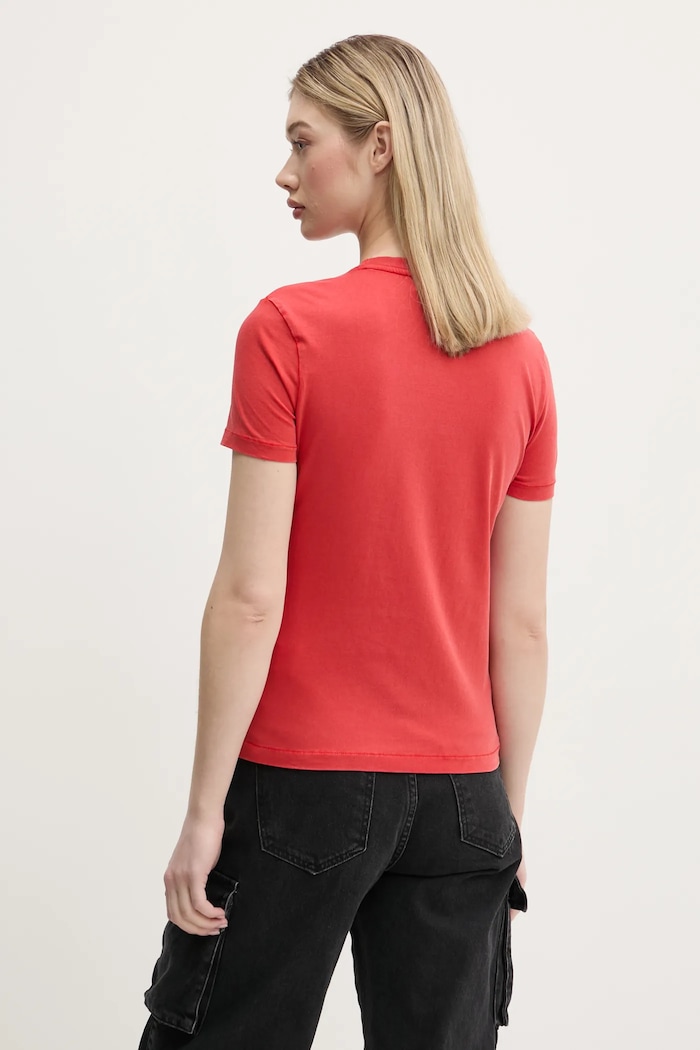 Ruházat Desigual t-shirt LOVE DSGL 25SWTK10 piros