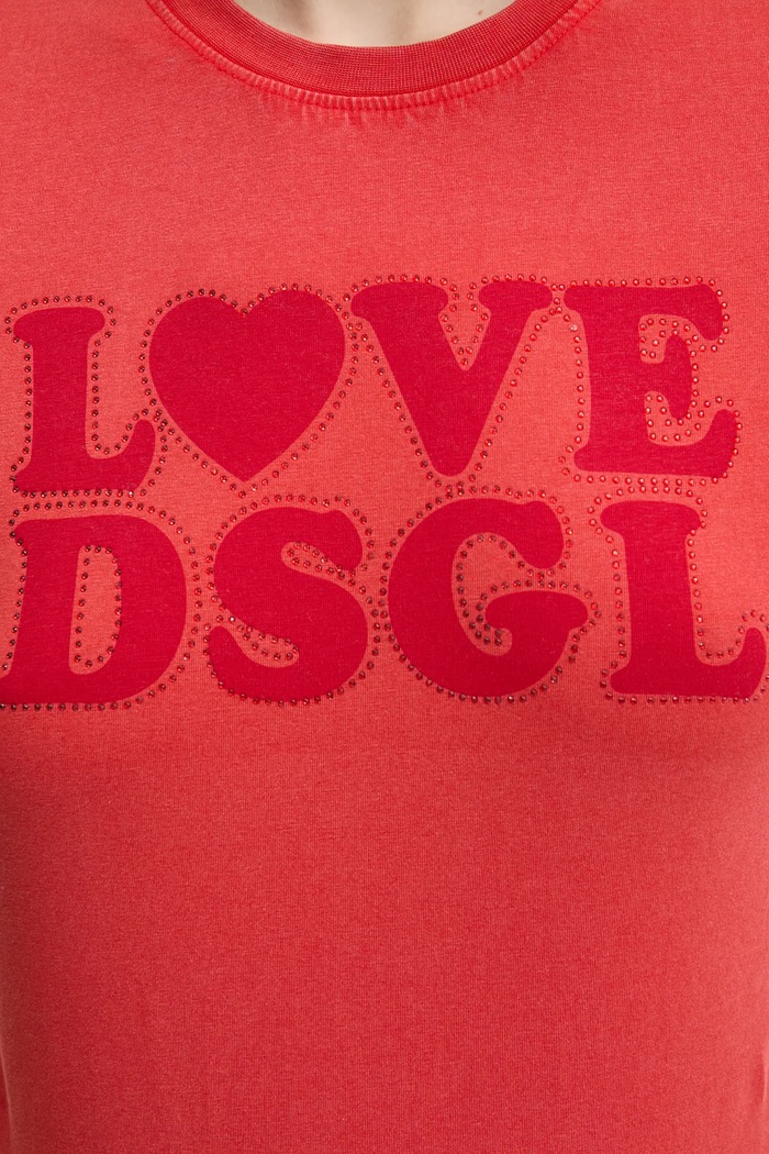 Desigual t-shirt LOVE DSGL 25SWTK10 piros