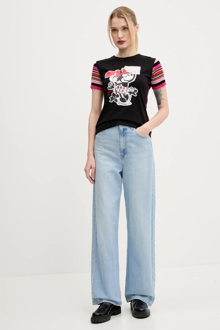 Tričko Desigual MINNIE 25SWTK39 čierna SS25