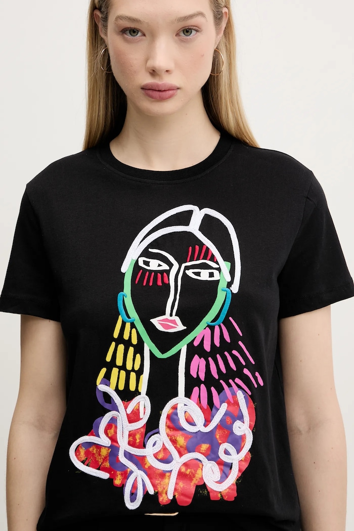 Desigual t-shirt in cotone MISURI nero 25SWTKA9