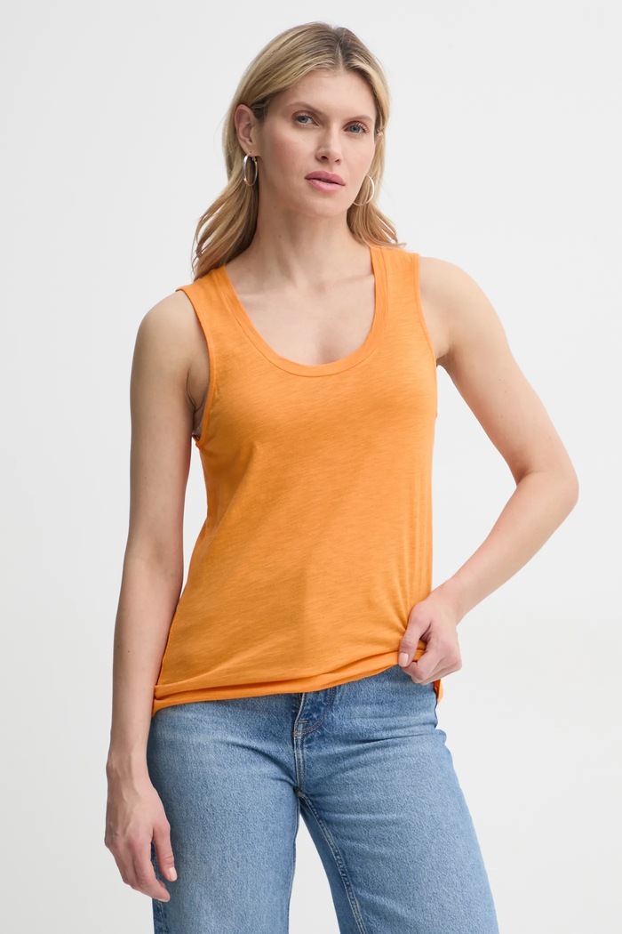 Top American Vintage hladký oranžová JAC47VE25