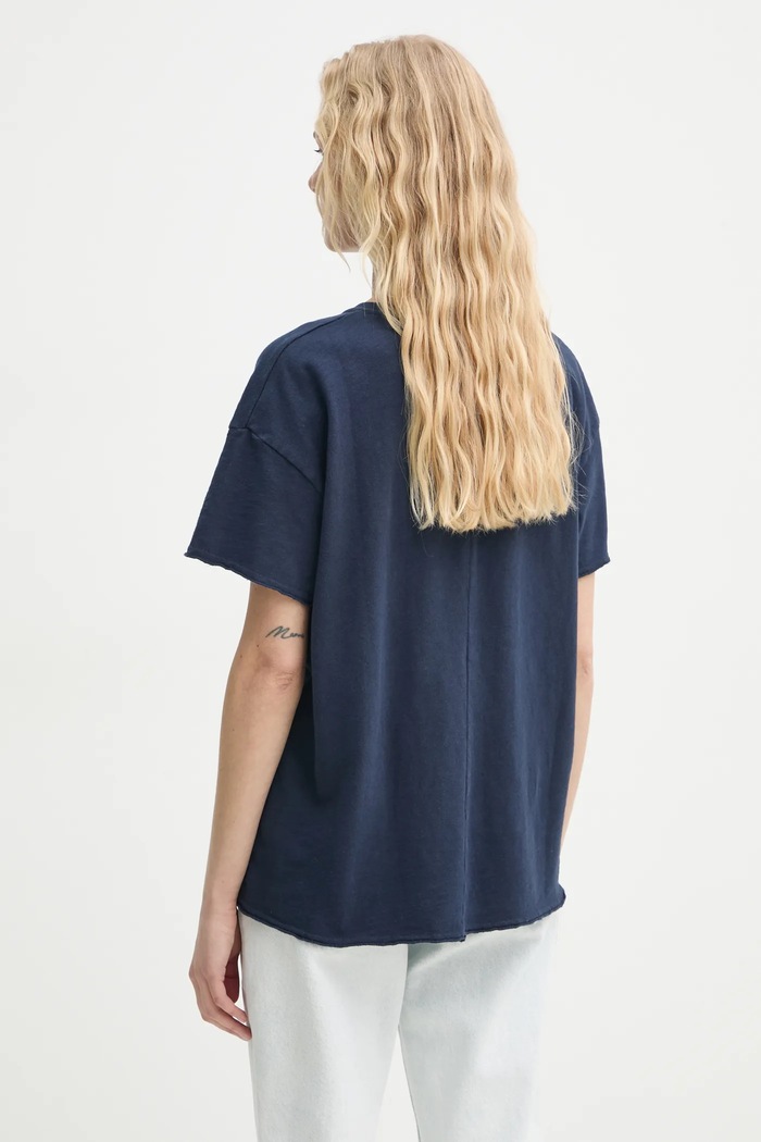 Îmbrăcăminte American Vintage tricou din bumbac SON02FGE25 bleumarin