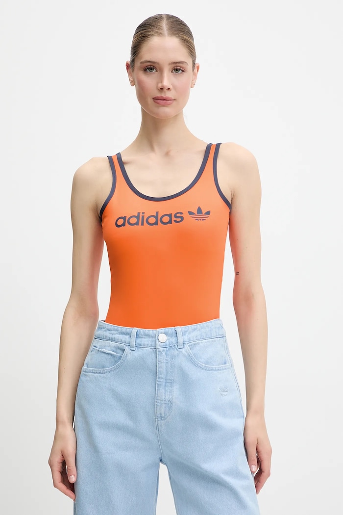 adidas Originals body Graphic Body z elastanem pomarańczowy JC7767