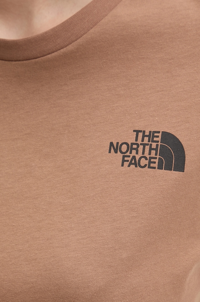 Βαμβακερό μπλουζάκι The North Face Box Relaxed NF0A87NK6E11 καφέ