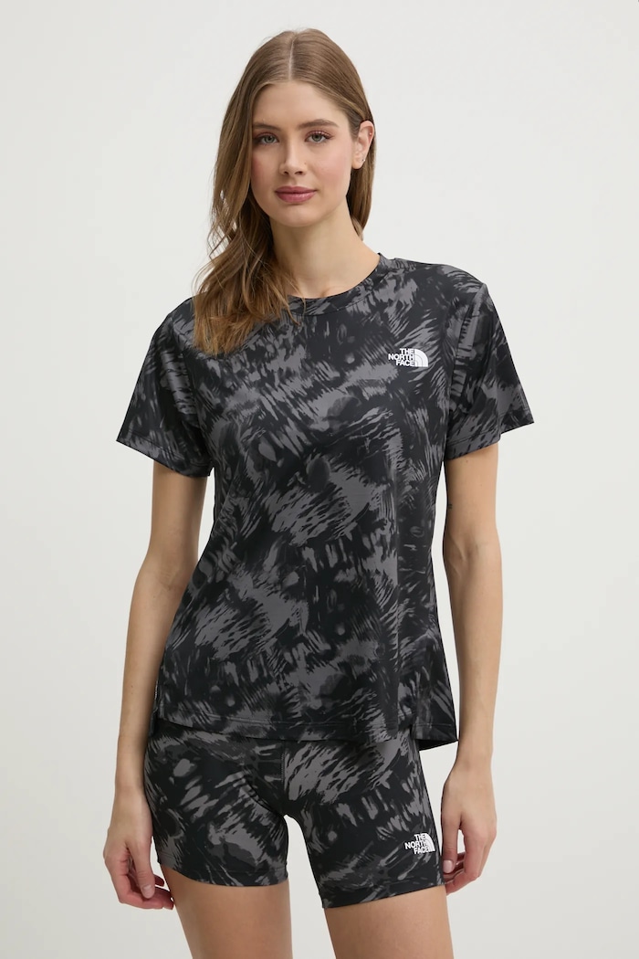 The North Face sportos póló Flex mintás fekete NF0A8BQG8R41