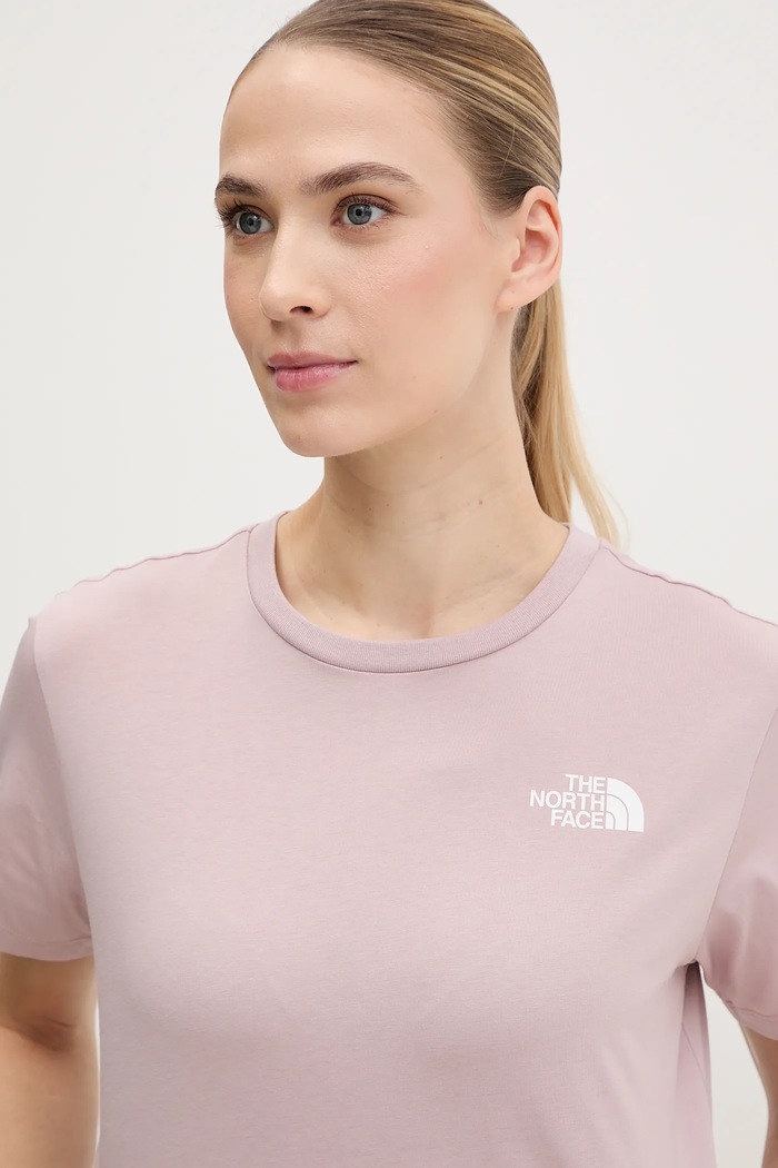 Tričko The North Face Simple Dome Cropped Slim růžová NF0A87U40SO1
