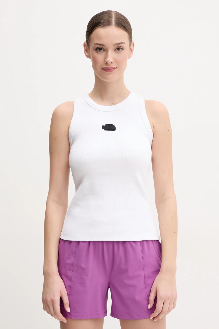 The North Face top aplikacja biały NF0A8BVTFN41