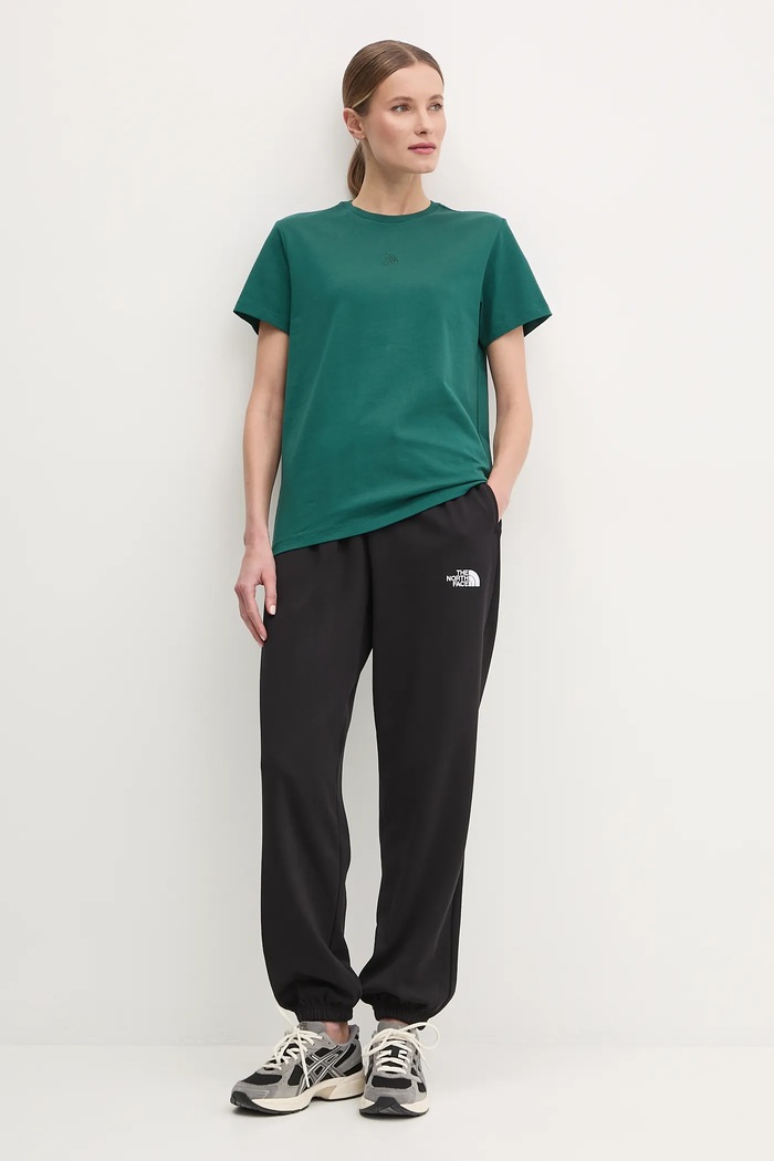 Bavlnené tričko The North Face Relaxed NF0A8C386GI1 zelená SS25