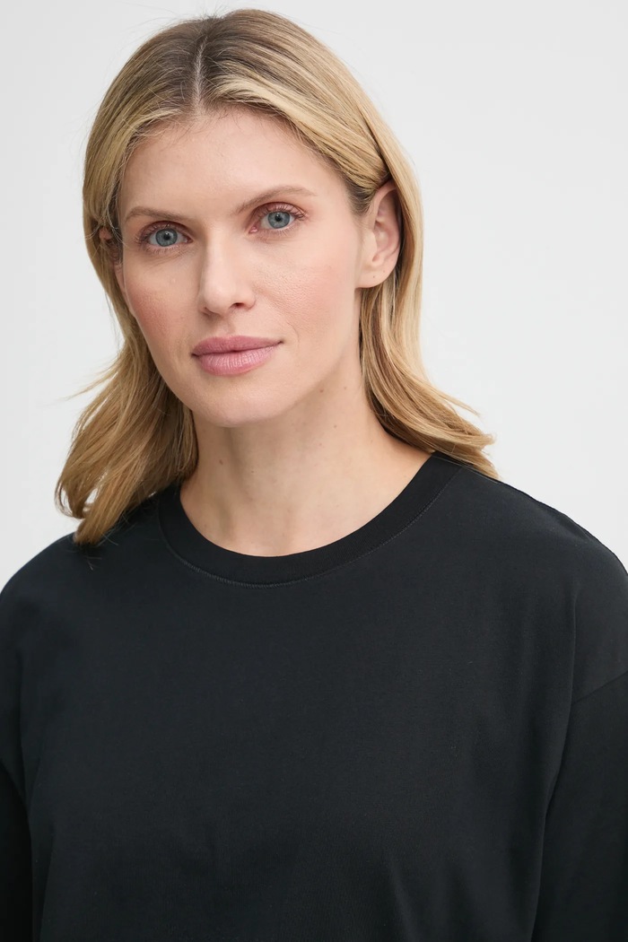 Памучна тениска Filippa K черен 31287.FK