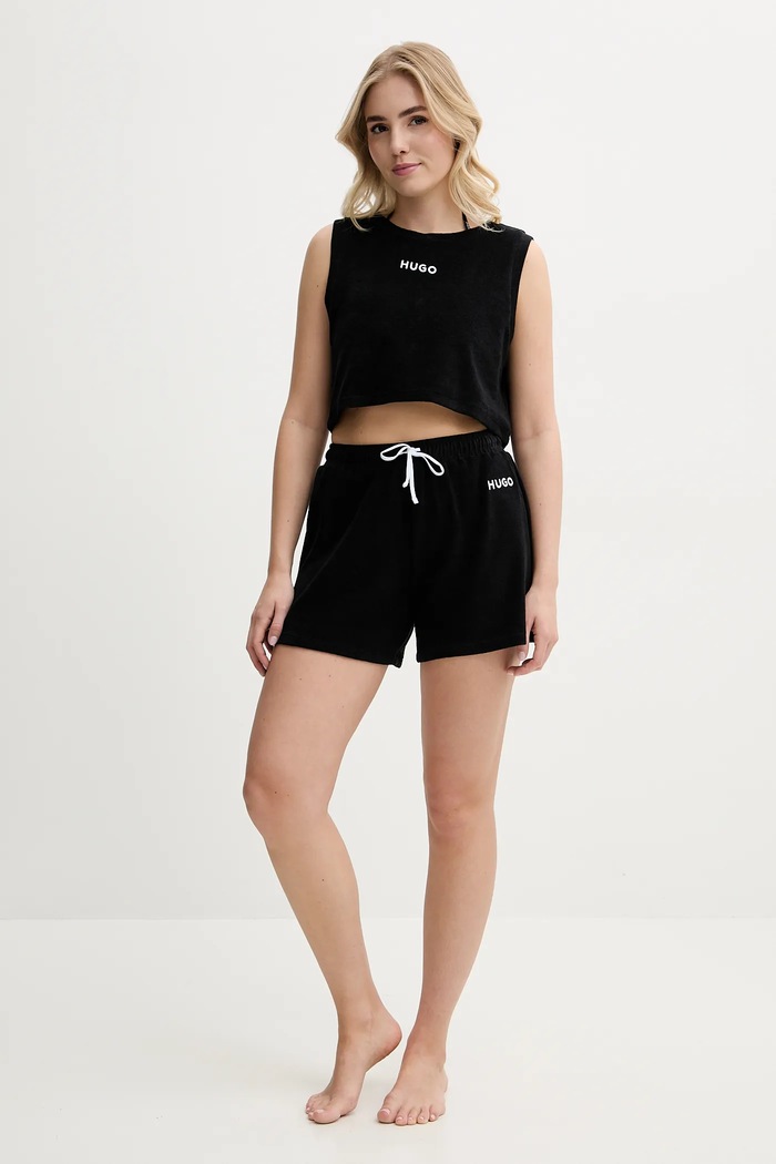 Plážový top HUGO 50515341 čierna SS25
