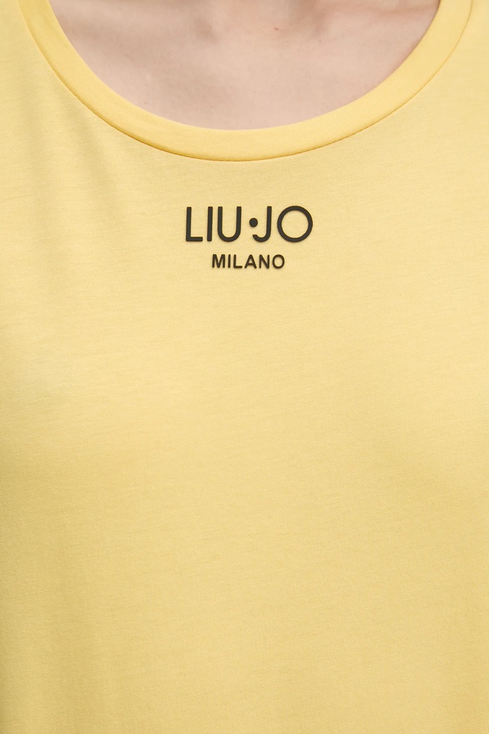 Bavlnené tričko Liu Jo TA5170.JS923 žltá