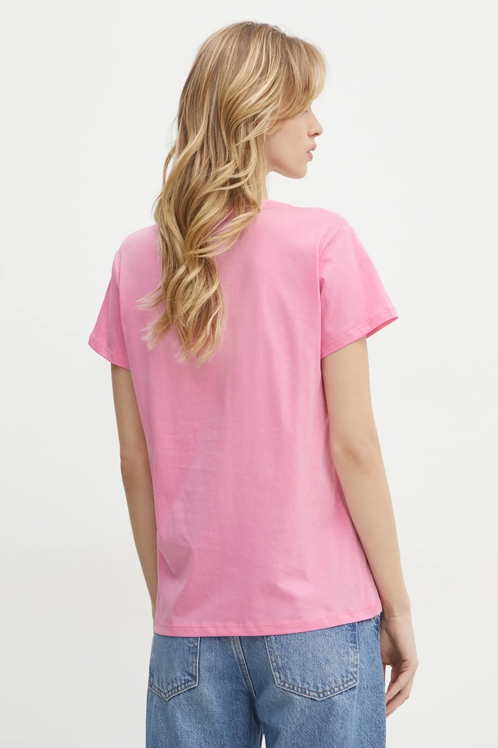 Îmbrăcăminte Liu Jo tricou din bumbac TA5170.JS923 roz