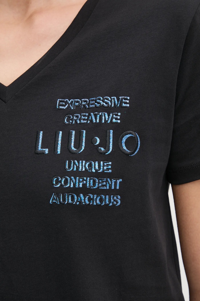 Liu Jo tricou din bumbac TA5172.JS923 negru