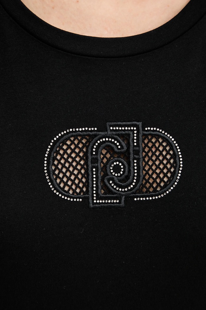 Liu Jo t-shirt bawełniany TA5180.JS923 czarny