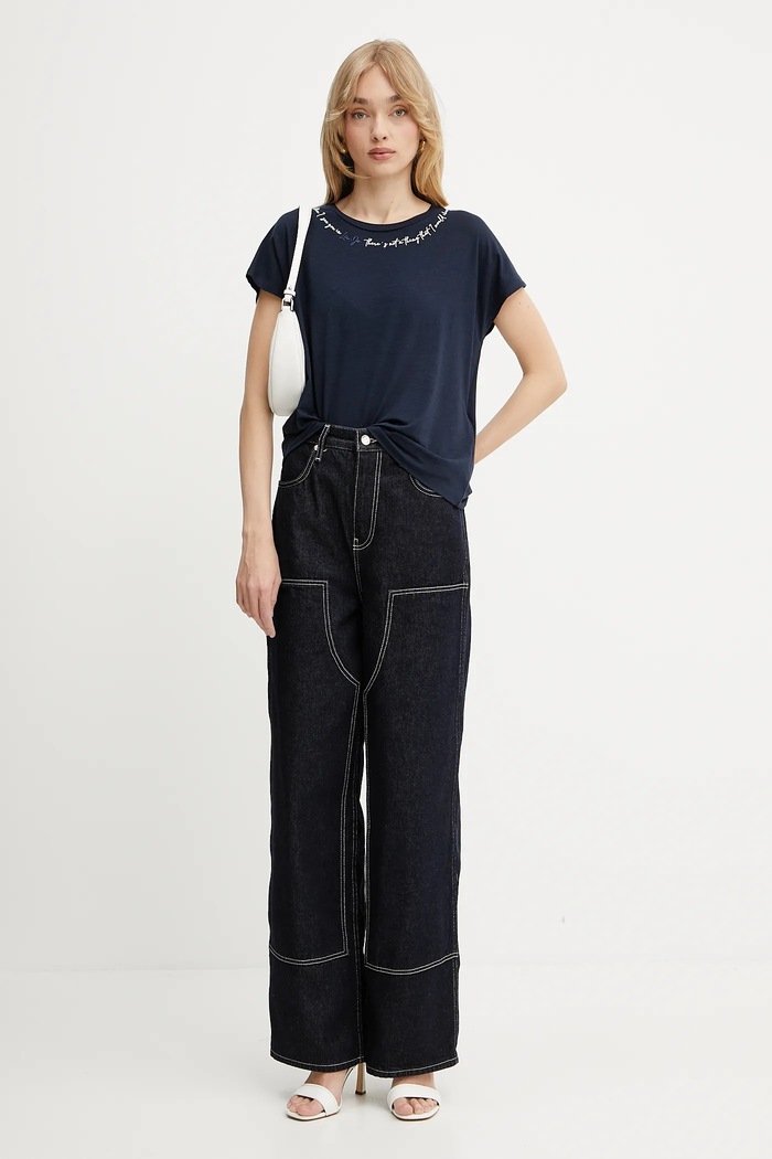 Liu Jo tricou TA5268.JS005 bleumarin SS25