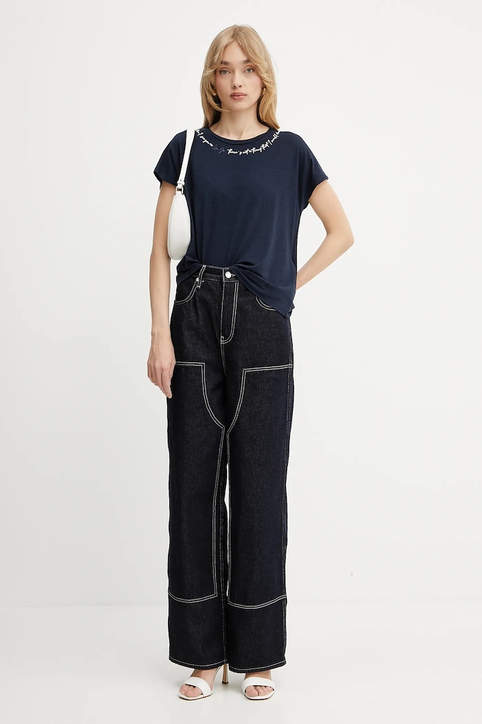 Liu Jo tricou TA5268.JS005 bleumarin SS25