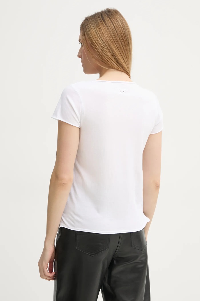 Ρούχα Βαμβακερό μπλουζάκι ZADIG&VOLTAIRE JWTN00447.21S.101 λευκό