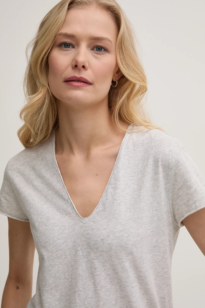 Bavlněné tričko ZADIG&VOLTAIRE šedá JWTS02680.50